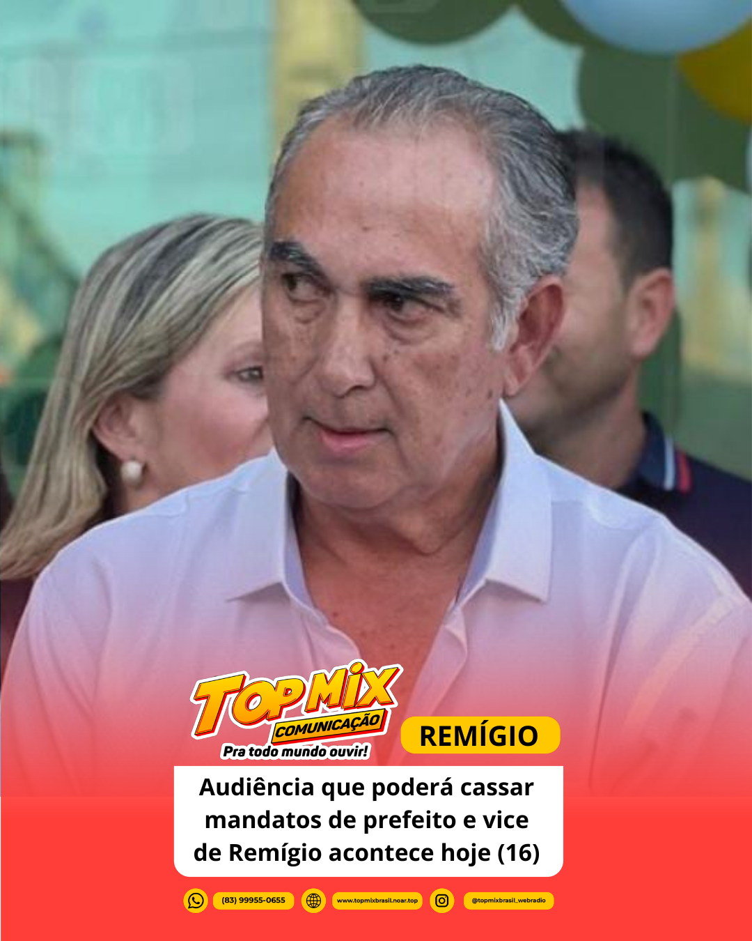 Remígio: Audiência que poderá cassar mandatos de prefeito e vice de Remígio acontece hoje em meio a denuncias de coação de testemunhas
