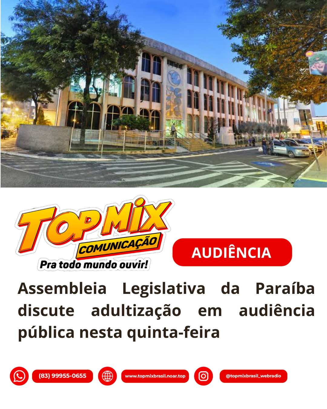 ​Assembleia Legislativa da Paraíba discute adultização em audiência pública nesta quinta-feira