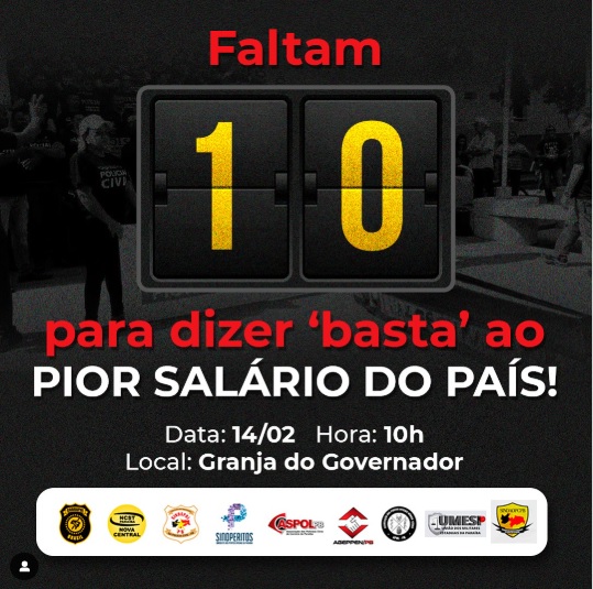 Contagem Regressiva: Faltam 10 Dias para o Maior Ato Pela Valorização da Segurança Pública na PB