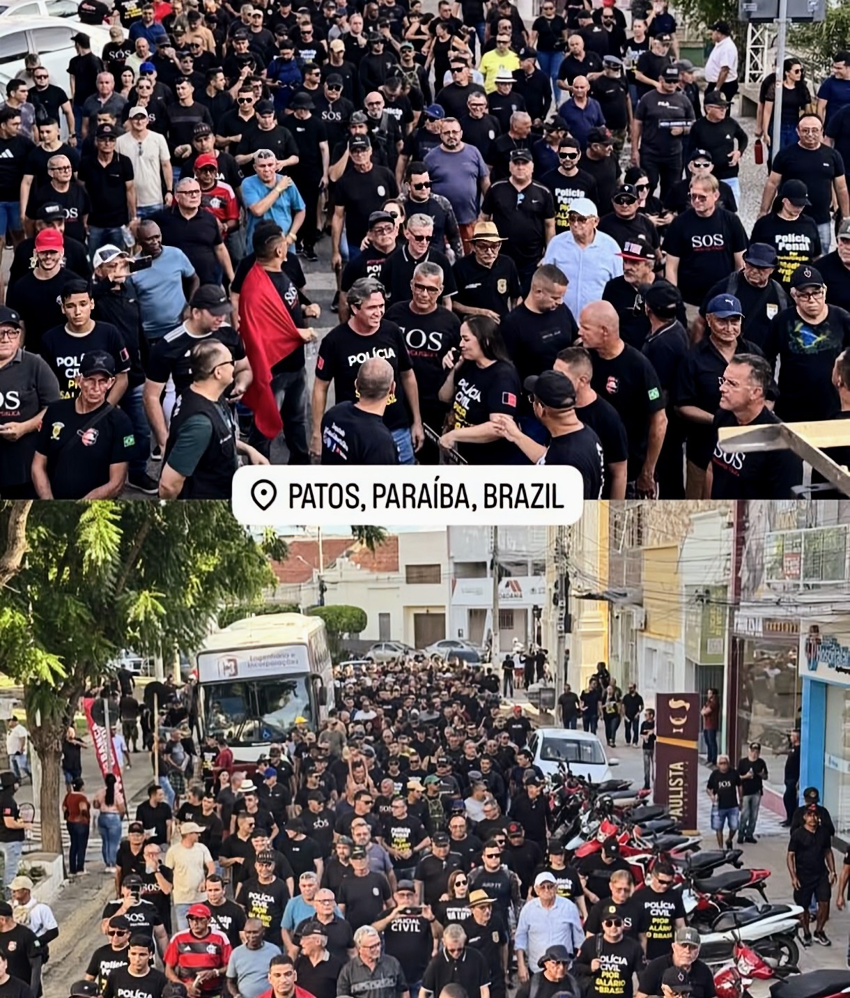 Patos: Policiais Realizam ato contra o pior salário do Brasil